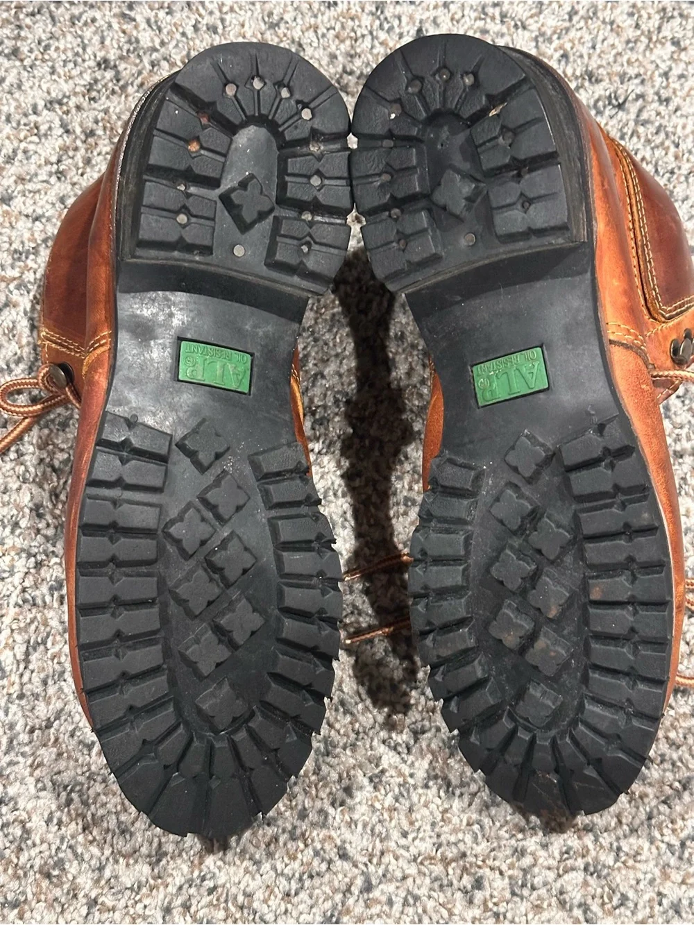 Men's Brown Leather Moc Toe Work Boots